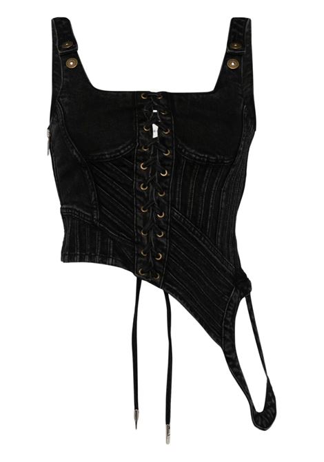 Corsetto con lacci in nero Feng chen wang - donna